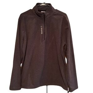 Reebok men’s 1/4 zip fleece  Charcoal sweater/top/jacket size medium